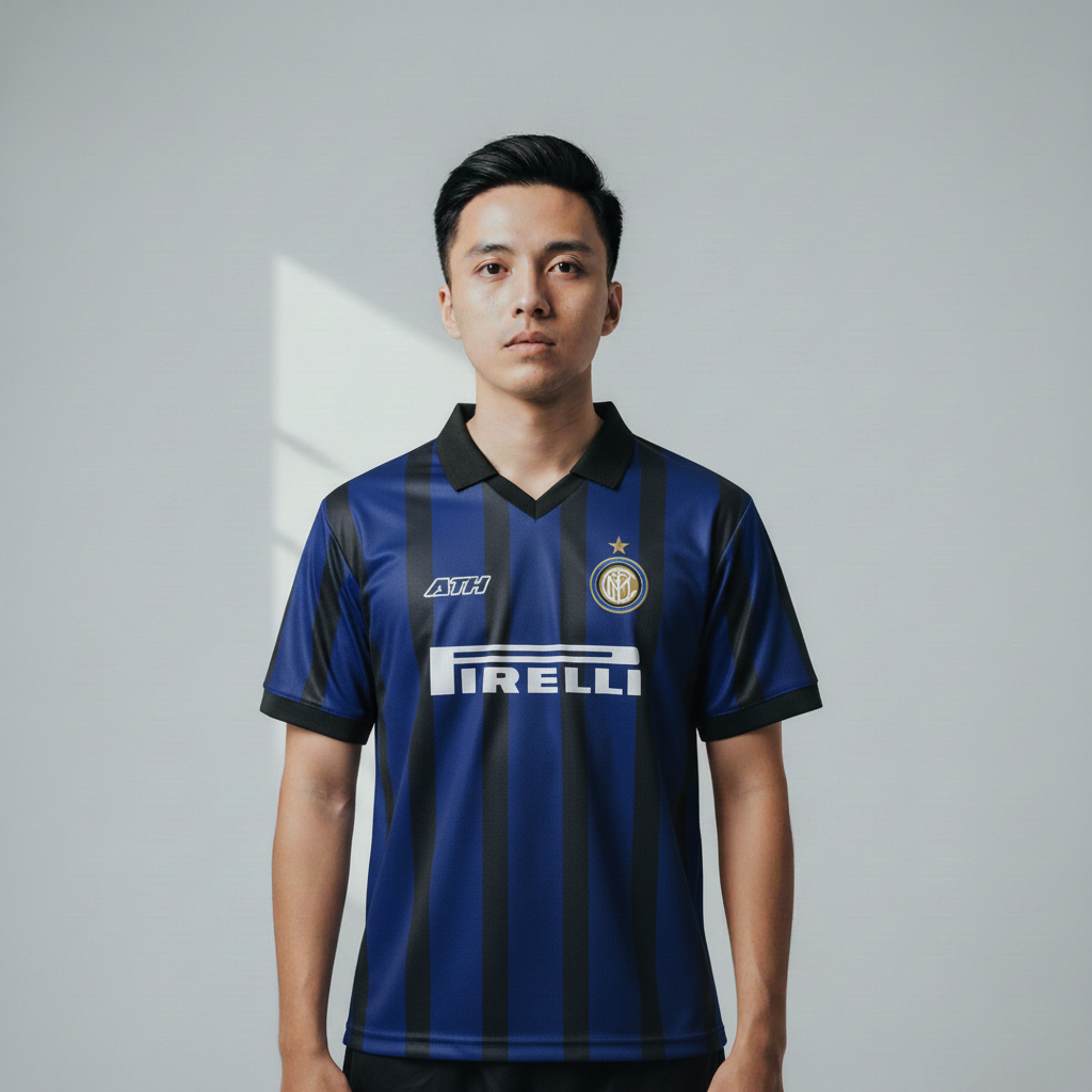 ATHLETIC SPORTWEAR - Jersey Vintage Bola Fantasy Inter Milan Home 2013-14 Fullprinting Casual - Atas