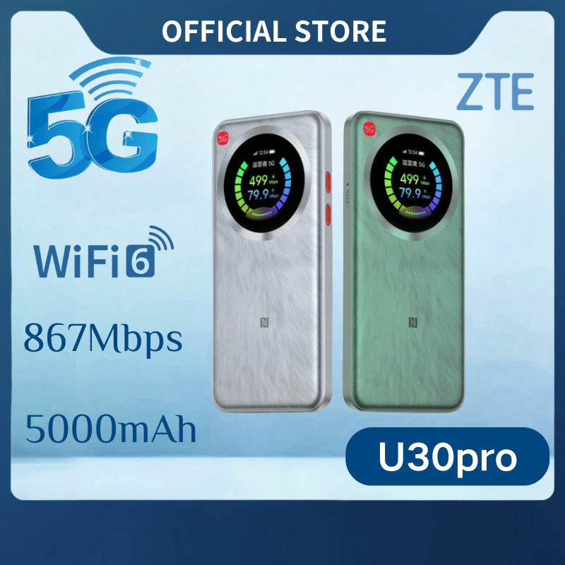 ZTE U30 PRO 5G NR Wi-Fi 6 AX MiFi Mobile Router (with 5000 mAh)