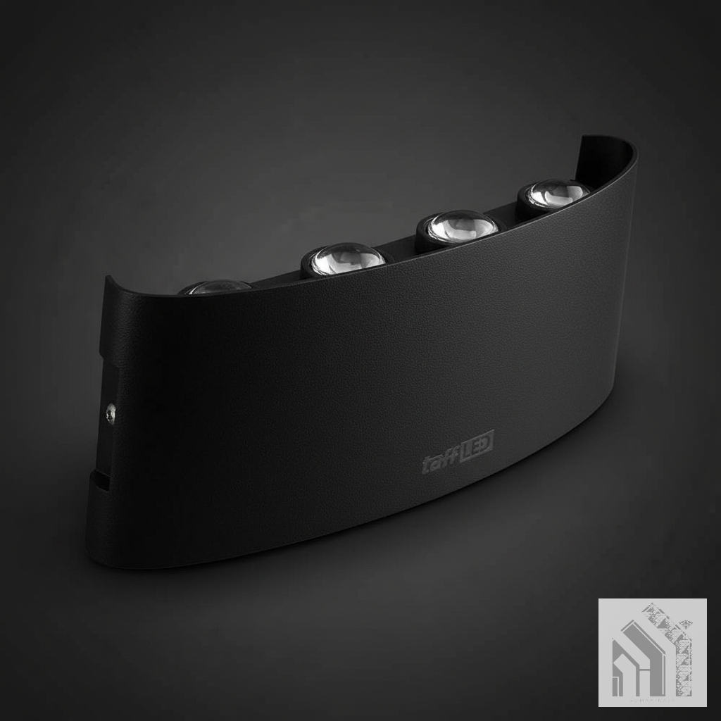 Lampu Dinding Hias Outdoor teras Aluminium 8W 8 LED Warm White tahan air modern minimalis