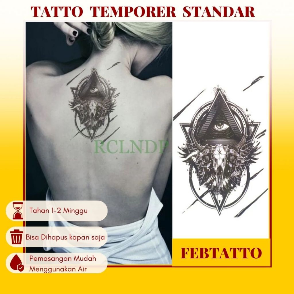 Tato Temporer Ukuran 21cmx15cm Motif Aesthetic Tatto Temporary Stiker Tato Halal Grosir Tato air mot