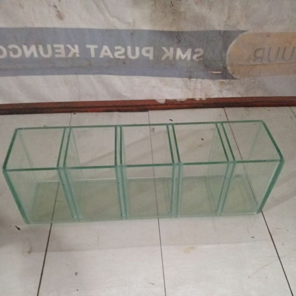 soliter aquarium cupang sekat 5 ukuran 40x10x12