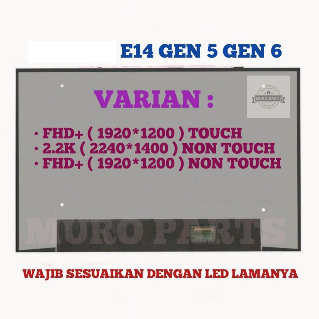 LED TOUCH SCREEN LCD LAPTOP THINKPAD E14 GEN 5 6 5TH 6TH GEN5 GEN6 GEN-5 GEN-6 G5 G6 2023 2024 21JK 