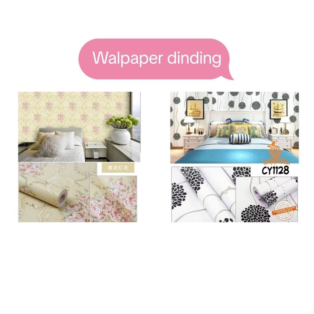 WALLPAPER DINDING 8-10 METER//STIKER DINDING