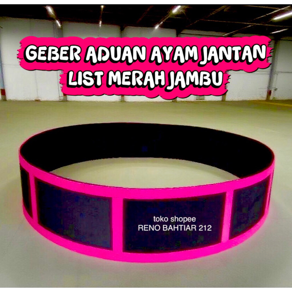 Ring aduan ayam list merah geber diameter 3 meter spon eva premium ketebalan 2cm Termurah