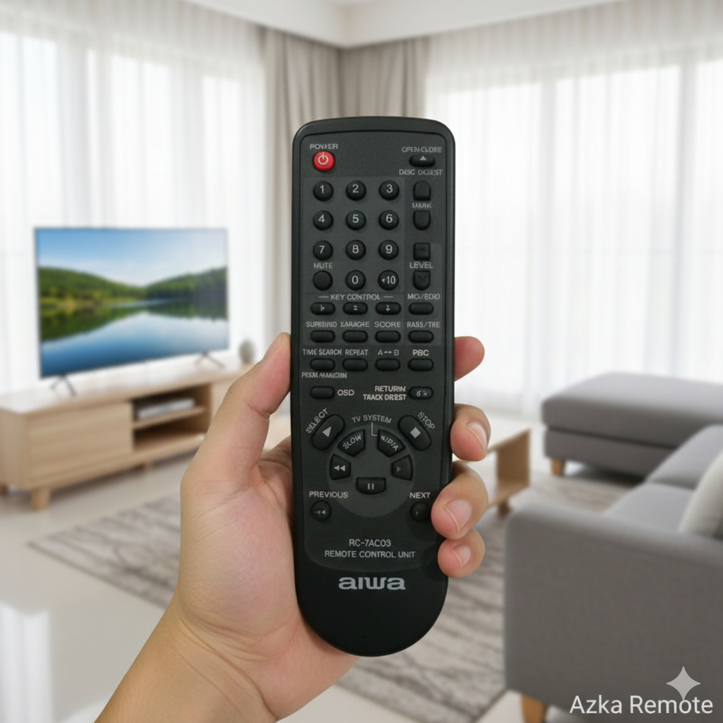 REMOTE REMOT DVD COMPO AIWA RC-7AC03 ORIGINAL ASLI