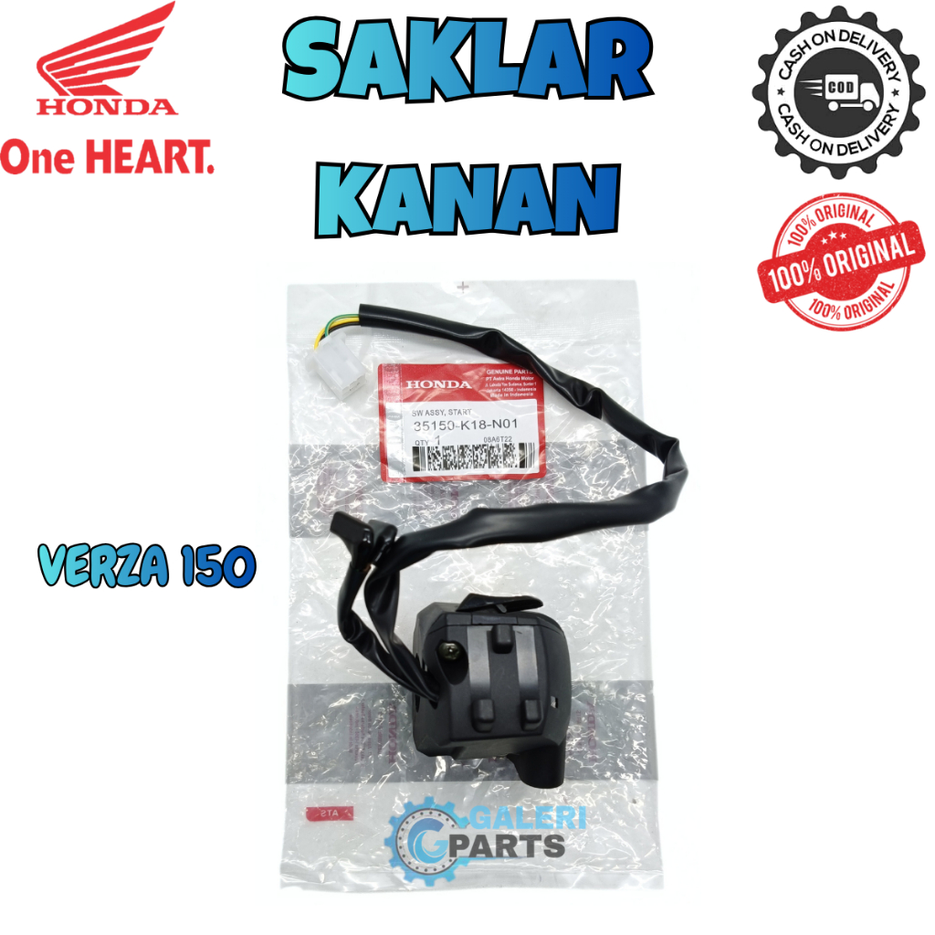 SAKLAR KANAN HONDA K18 UNTUK MOTOR VERZA 150 KUALITAS DIJAMIN ASLI ORIGINAL HONDA AHM HGP