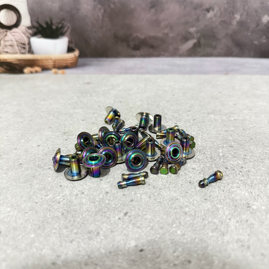 Baut Klip Body Motor ulir Heng Thailand Stainless CNC two Tone Raibow Harga Satuan Per biji cocok un