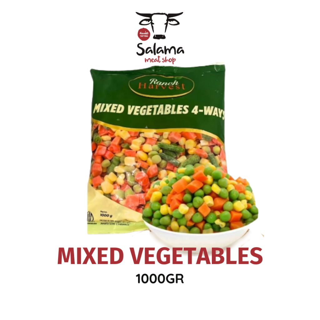 SAYUR MIX 1KG 4 MACAM / MIXED VEGETABLE 4 WAYS /MIX VEGETABLES / SAYUR BEKU / FROZEN VEGETABLES