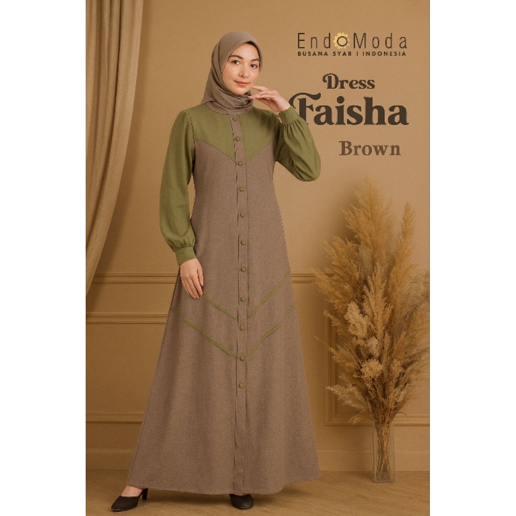 Endomoda Faisha Dress  Brown