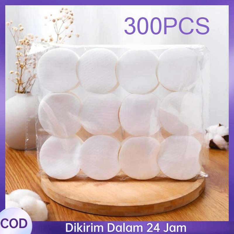 300pcs Kapas Bulat Pembersih Wajah Penyerap Kapas Muka Pembersih Wajah Lembut Menebal Kapas Muka Bul