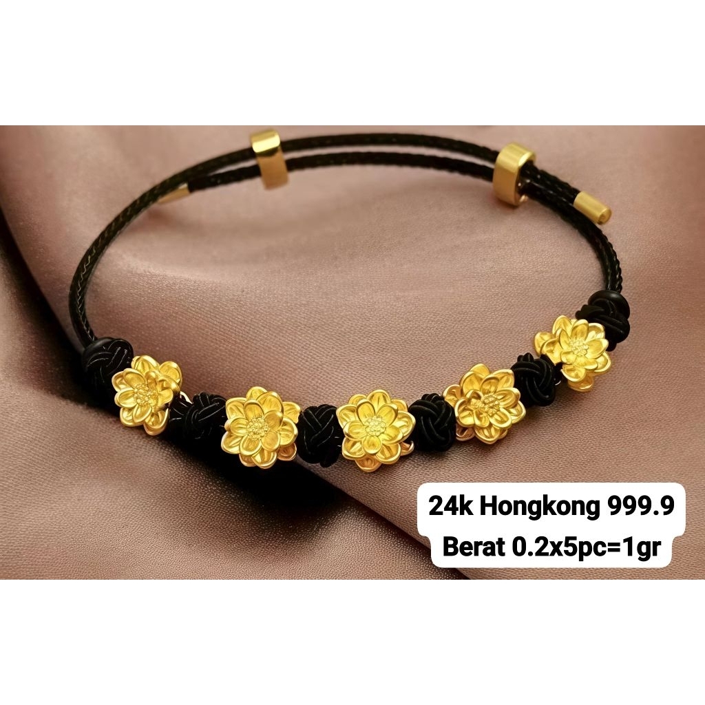 Emas Asli Teratai 24k Hongkong 999.9 Pandora