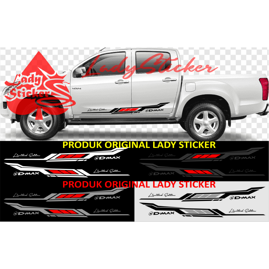 Cutting sticker mobil dmax sticker stiker mobil isuzu dmax