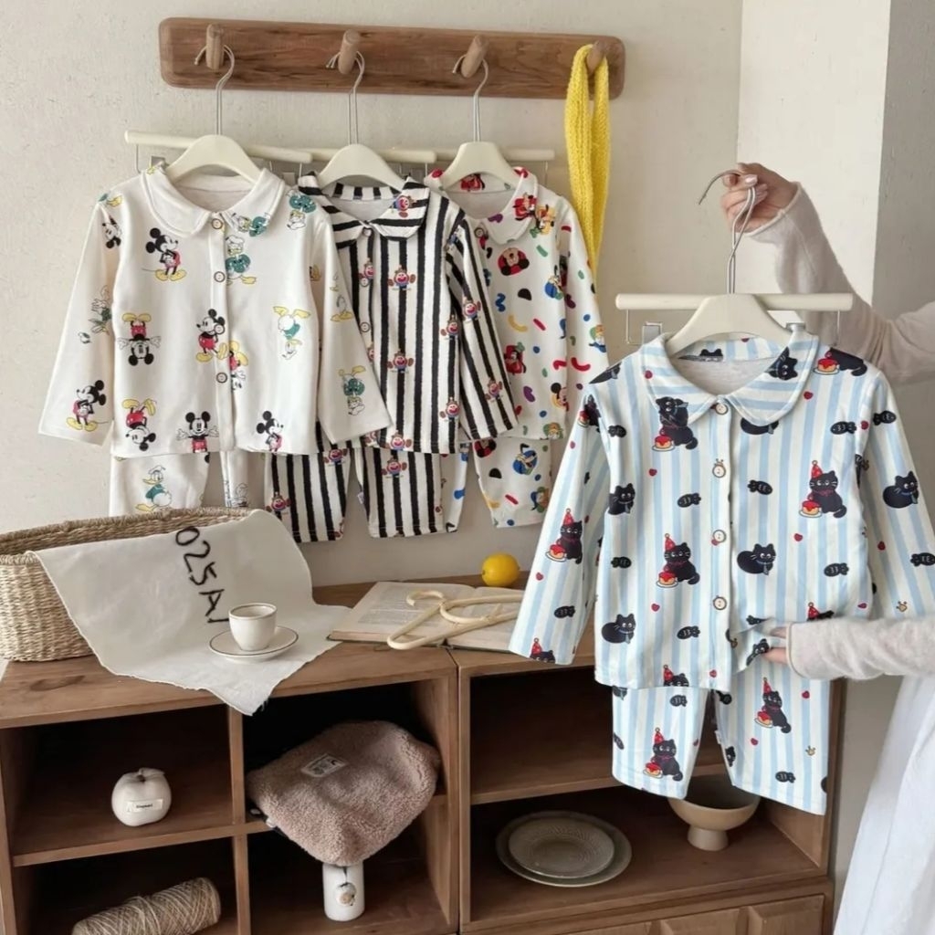 Piyama Kancing Depan Import Anak