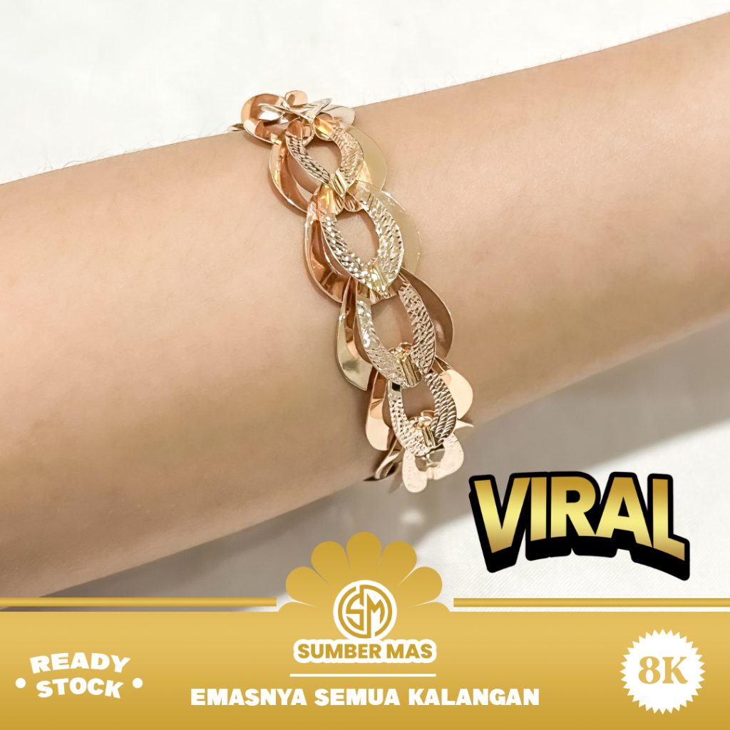 GELANG RANTE EMAS HOLOO FASHION 8K - SUMBER MAS