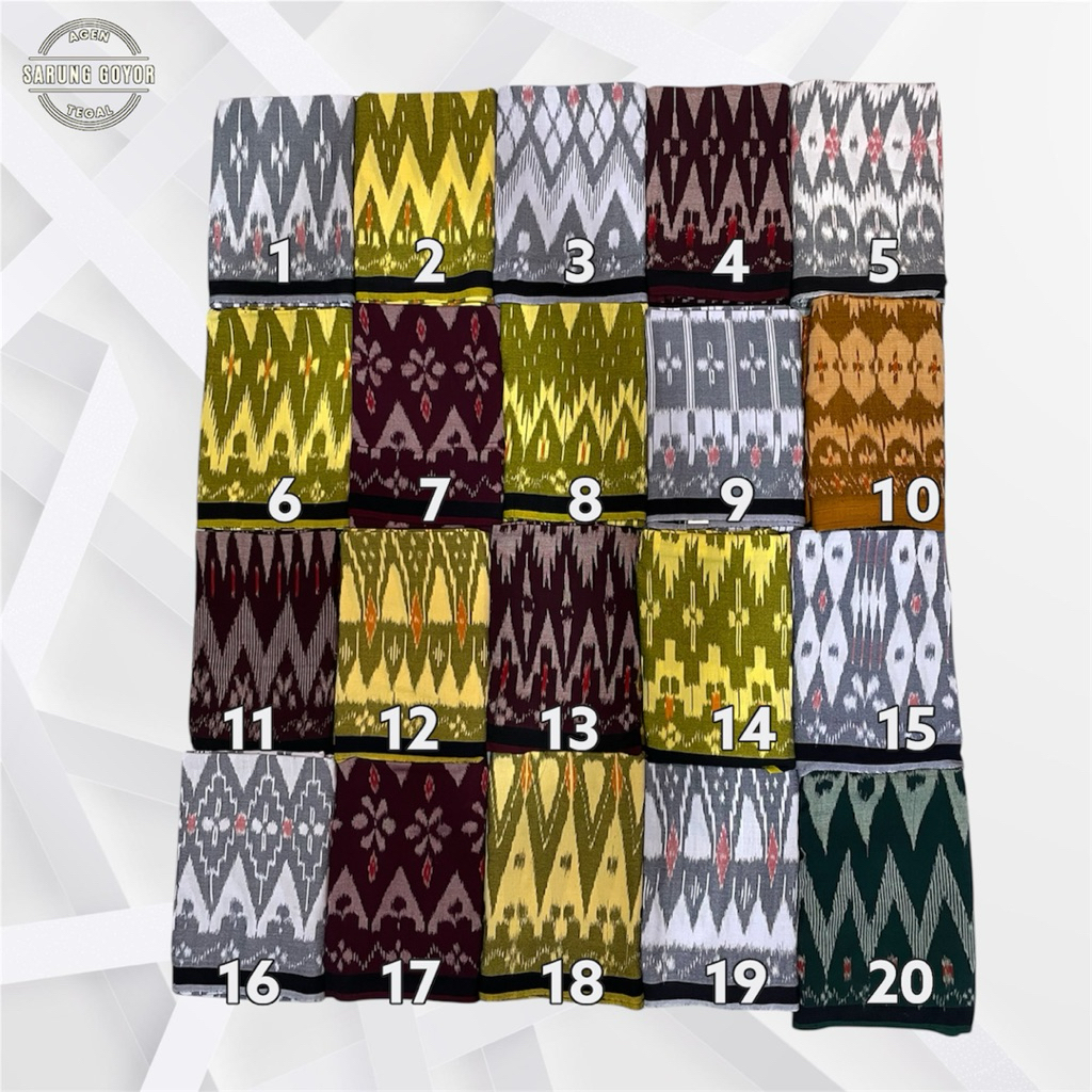 Sarung Goyor Tenun Botol Baddah 100% Rayon KODE 1-3