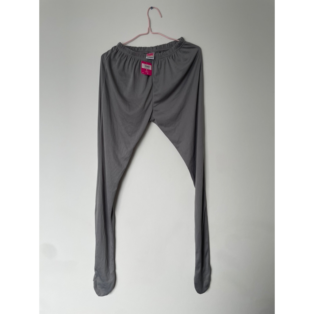 Legging Wudhu Muslim Grey Abu Full Celana Panjang Wanita Stretch Karet Big Size Jumbo Preloved
