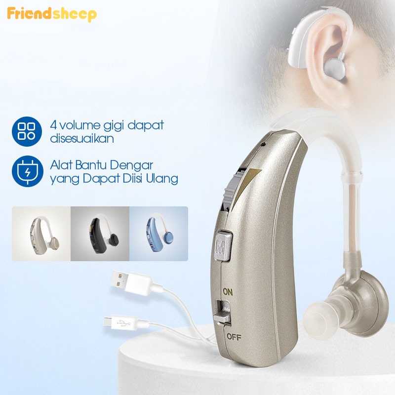 Alat Bantu Dengar rechargeable digital hearing aids wireless asli alat pendengaran telinga orang tua