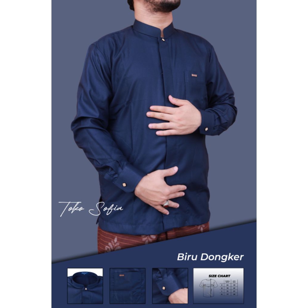 Grosir Kodian Kemko Ammu Polos Model kemeja Koko