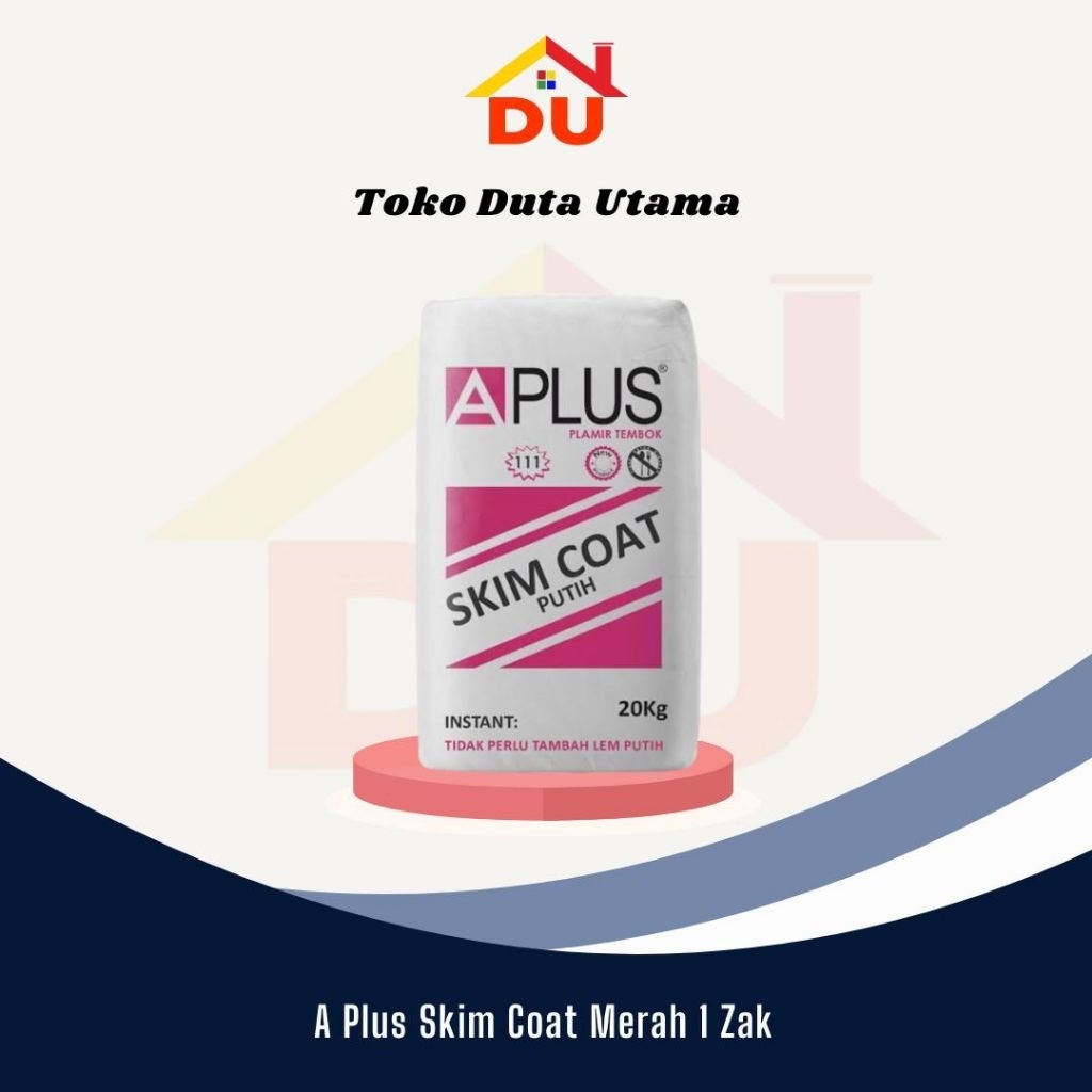 Semen A Plus Skim Coat Putih 20kg ( untuk tembok dalam)