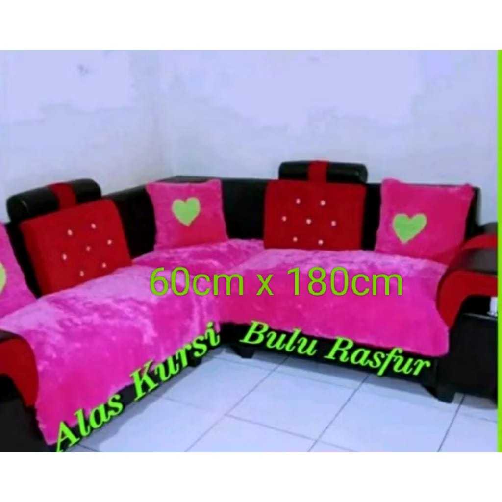 Alas Sofa Cover Kursi Kain Bulu 70x180cm Premium / Alas Sofa