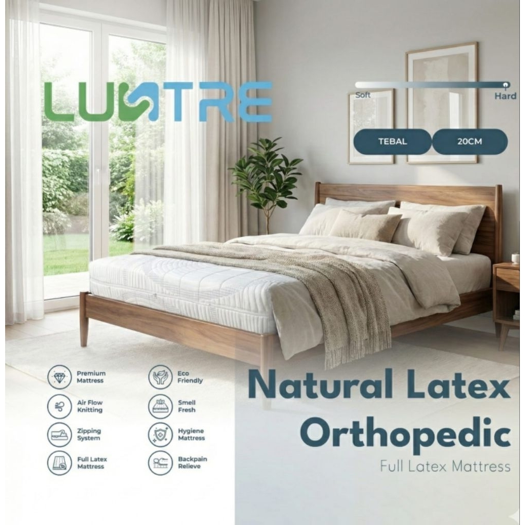 LUSTRE Natural Latex Mattress 20cm -Orthopedic Latex