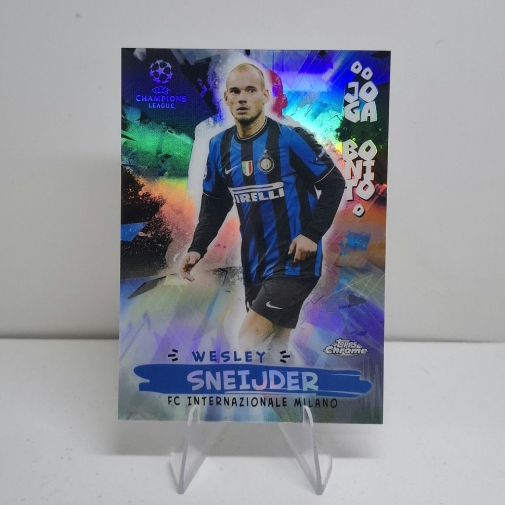 Kartu Bola Topps Chrome Joga Bonito Wesley Sneijder Inter Milan
