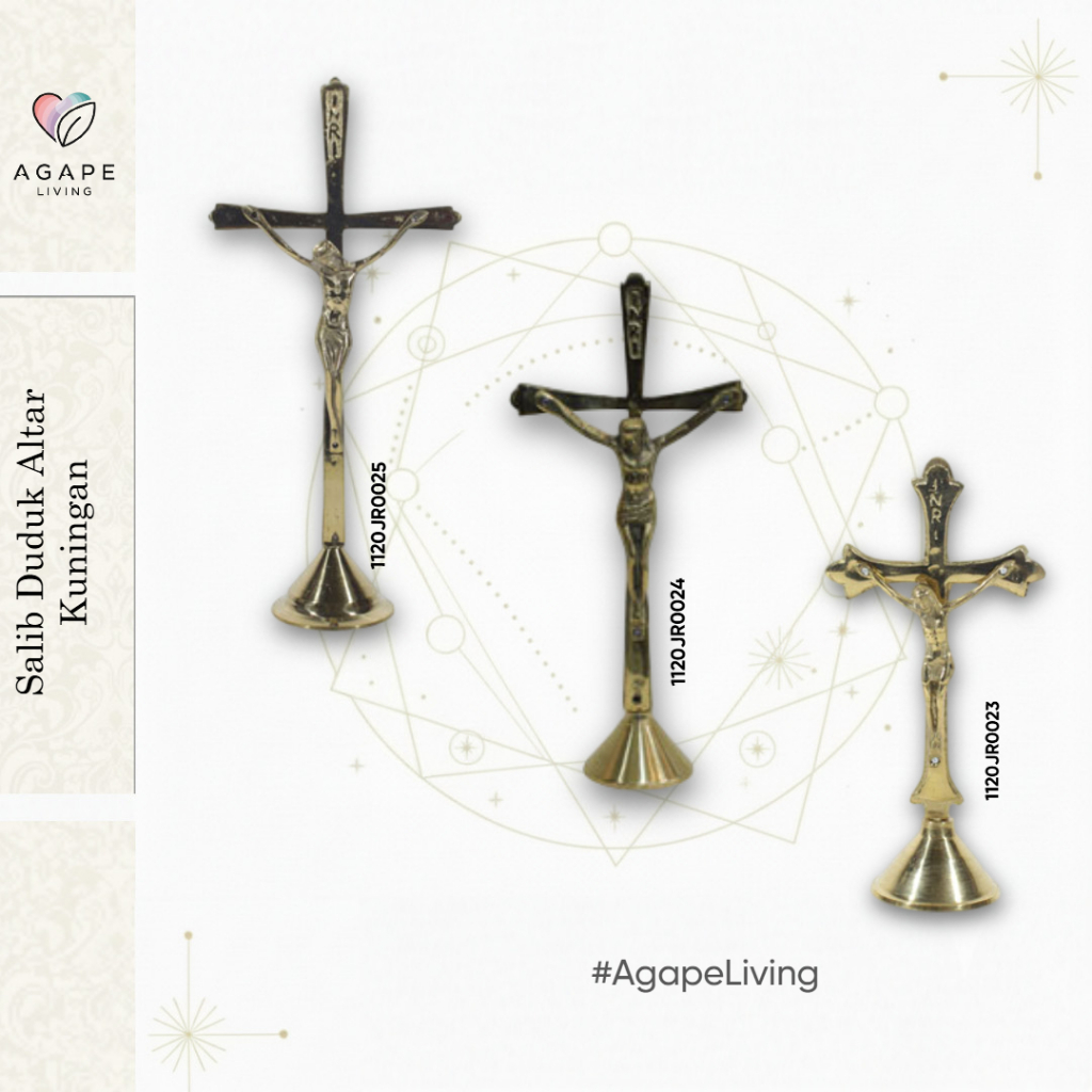 Salib Duduk Altar Kuningan