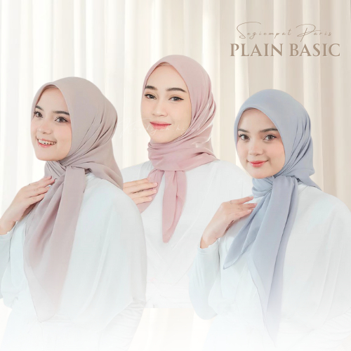Jilbab Segiempat Paris Voal Premium Hijab Polos Segi 4 Paris Jadul Premium Daily Hijab Kerudung Segi