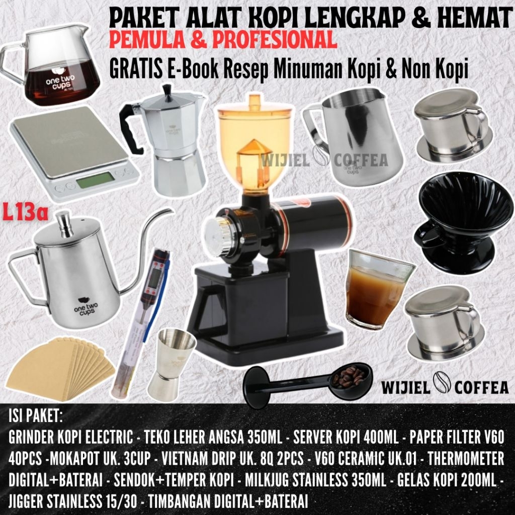 Paket Alat Kopi Rumahan - Paket Usaha Kedai Kopi - Paket Alat Kopi - Mesin Kopi - Grinder Gilingan K