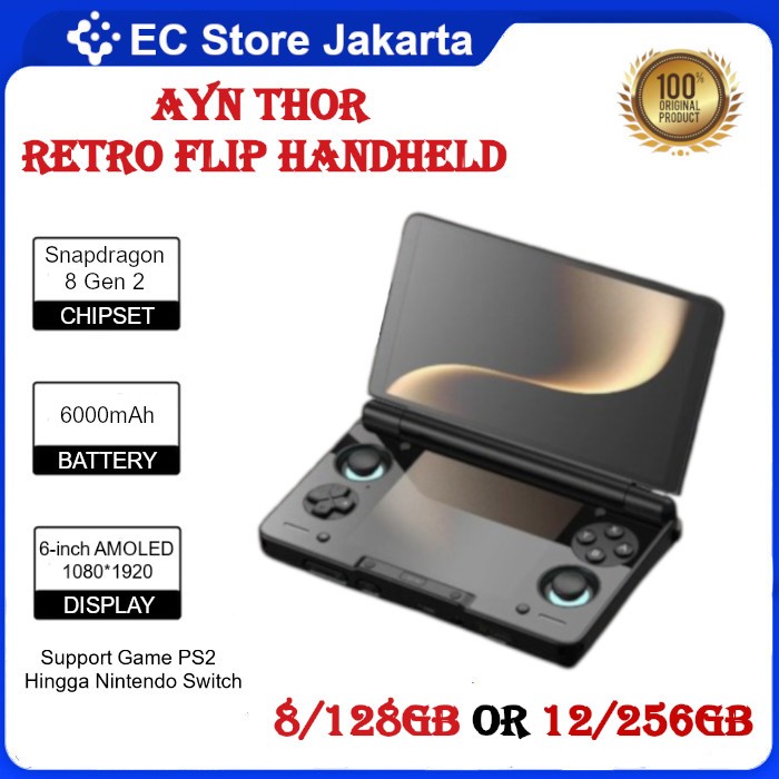 AYN Thor Handheld Dual Screen OLED Retro Video Game Console Android Sytem