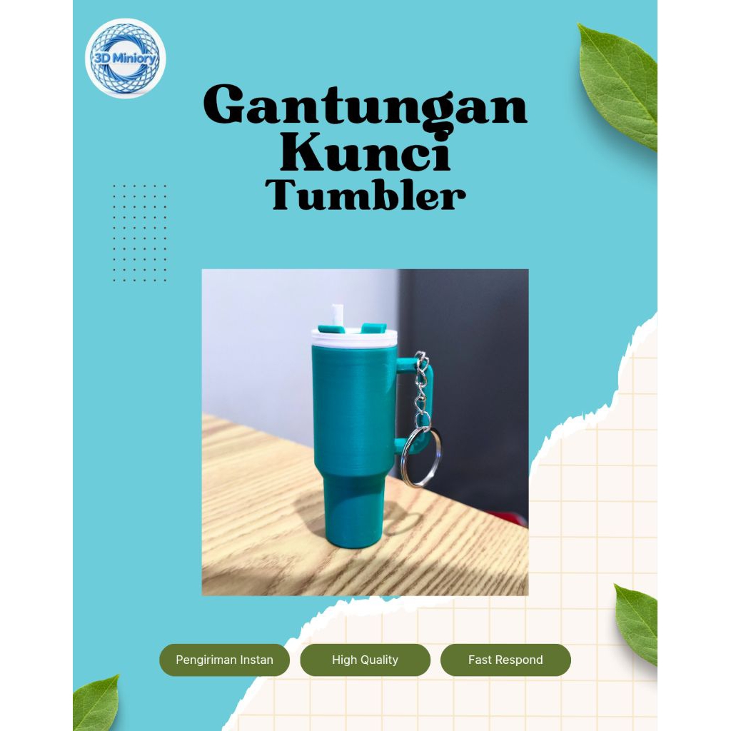 Gantungan kunci Tumbler custom warna