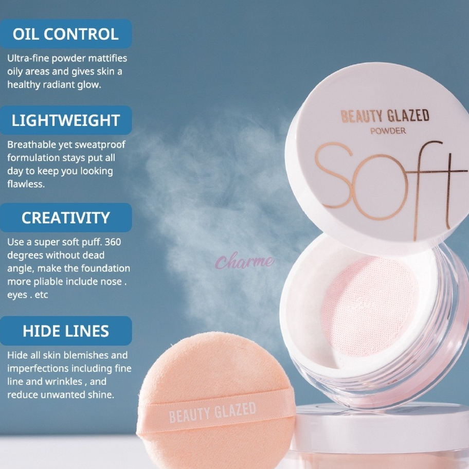 Beauty Glazed Soft Oil Control Loose Powder Bedak Tabur BG8880