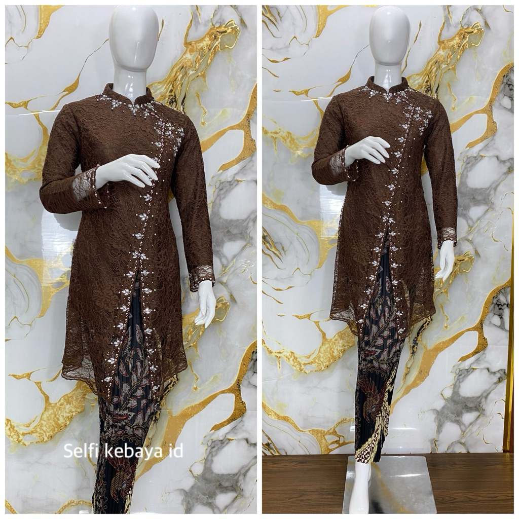 kebaya janggan brokat / tunik janggan modern / kebaya janggan best seller / kebaya janggan