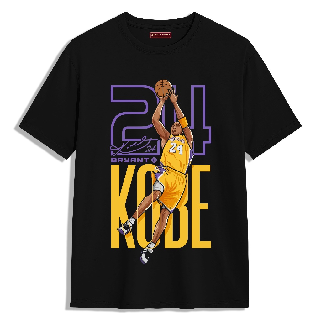 TRIART Kaos Olahraga KOBE BRYANT - Kaos Pria Kain Katun Premium Cotton Combed 24s