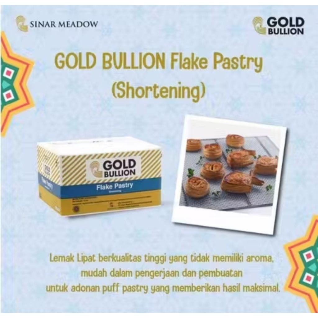 Gold bullion flake pastry/korvet 250gr