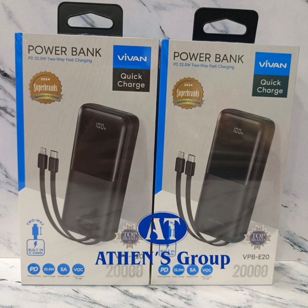 POWERBANK VIVAN E20 20000MAH