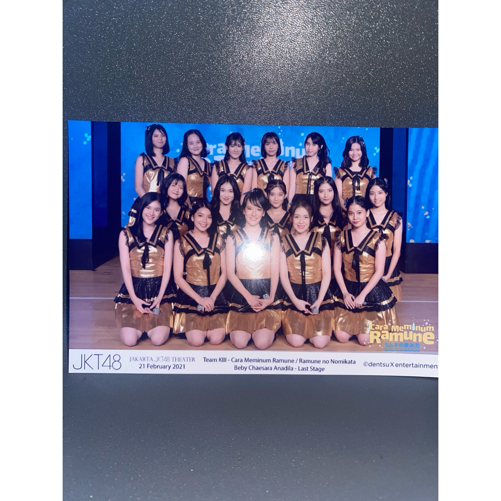 Photogroup / Groupshot (RARE) Official JKT48 - Last Stage Beby Chaesara, Setlist Ramune
