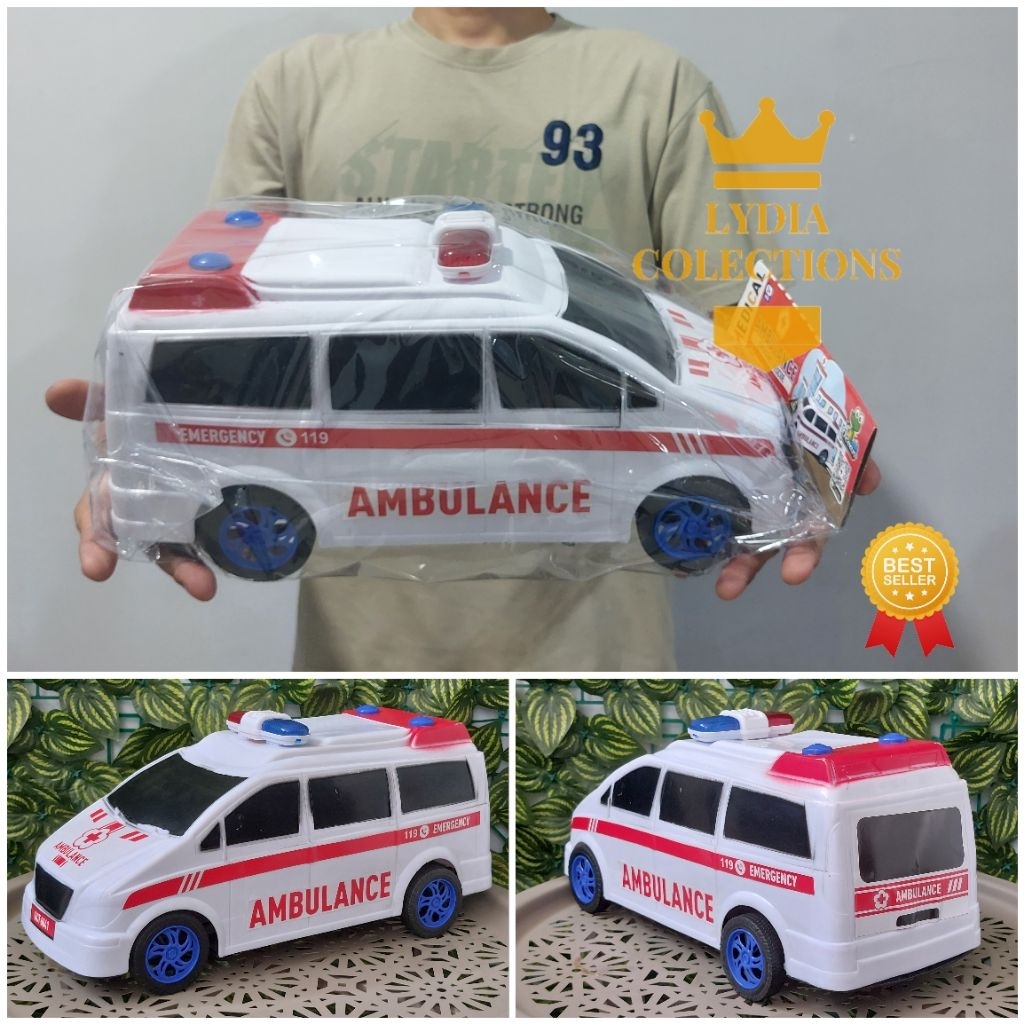 Mainan Mobil Ambulan Dorong Mobil Mobilan Ukuran Besar