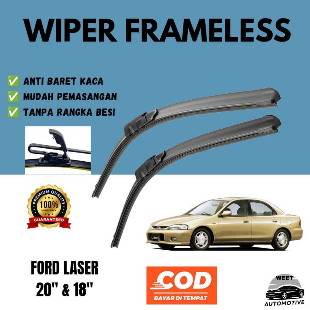 Wiper Frameless Kaca Depan Mobil Ford Laser