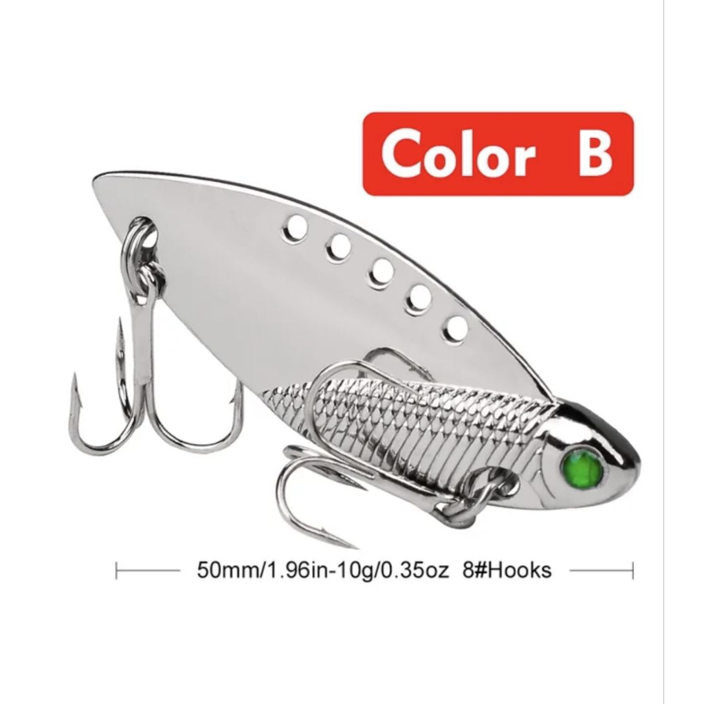 UMPAN PANCING LURE CASTING GABUS VIBRAX LURE METAL SOLID 5CM/10GR