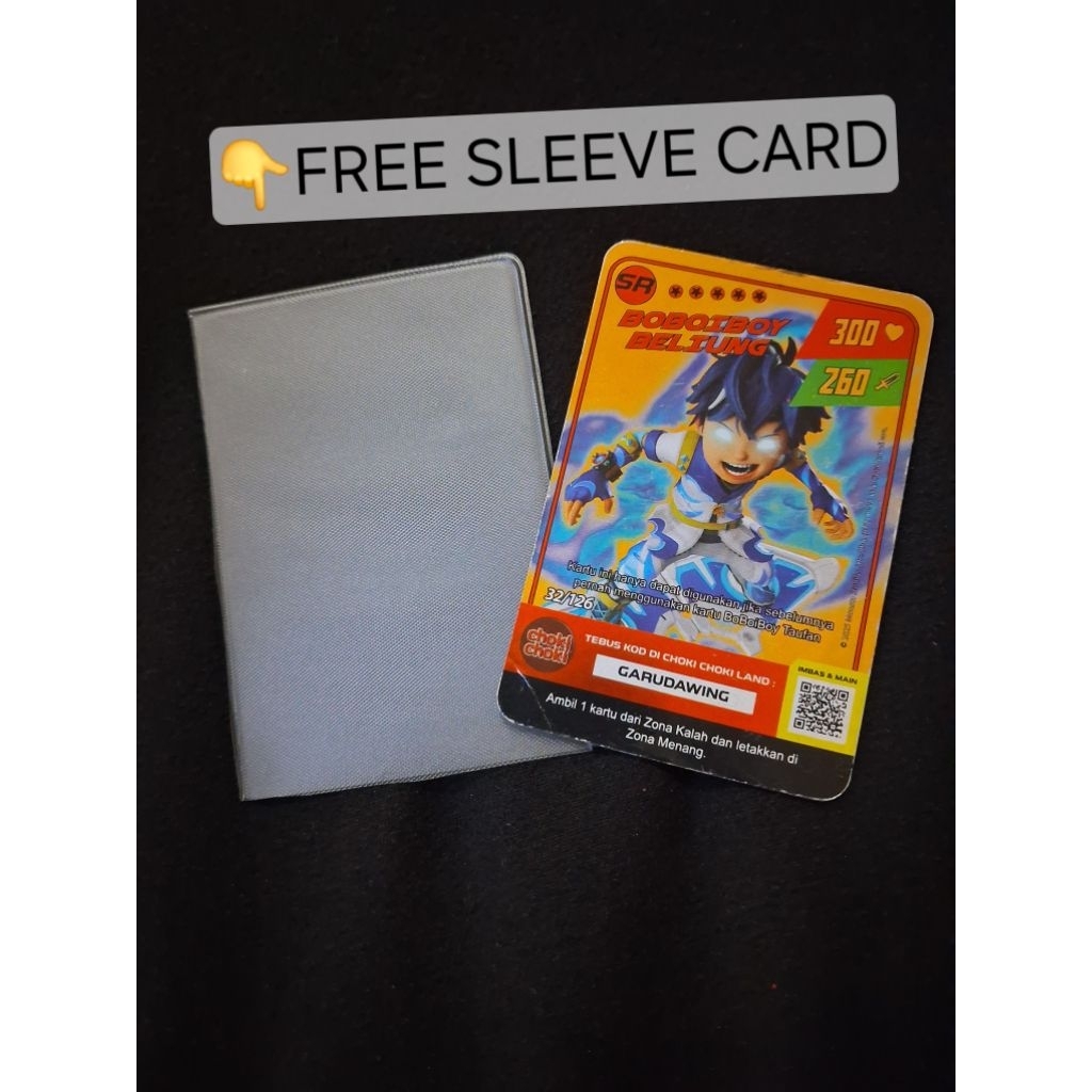 Kartu choki choki Beliung SR gold hologram / holgram foil, dan sudah free sleeve card