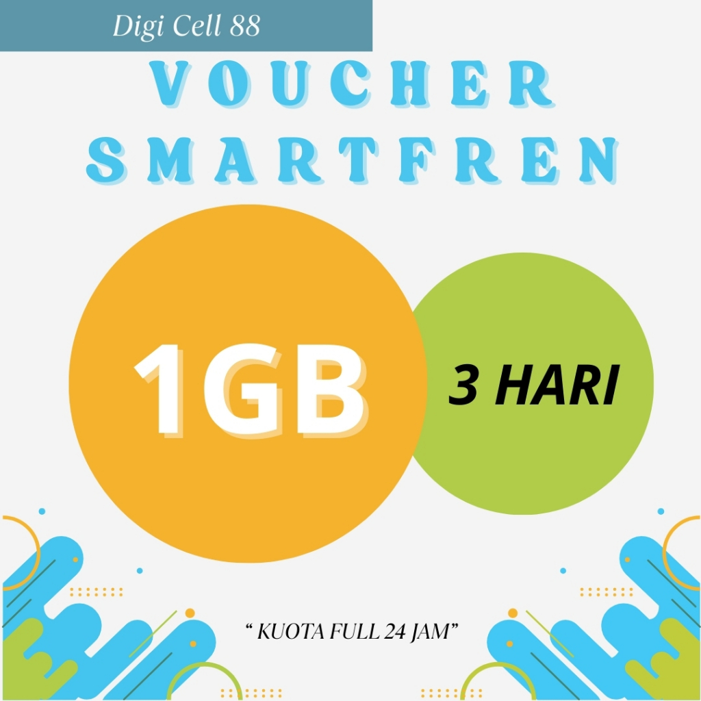 Voucher Kuota Data Smartfren 1GB 3 Hari Full 24 JAM | Kuota Data Smartfren 1GB, 3 Hari