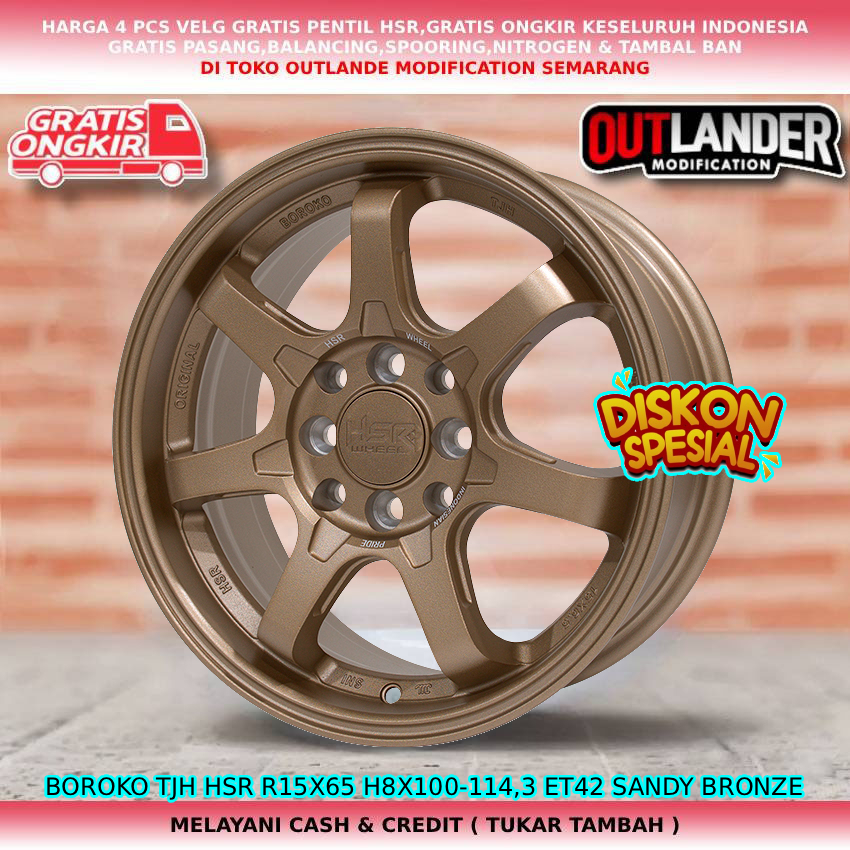 Velg racing ring15 untuk mobil Carry| Futura| Carens| Panther| dll velg hsr boroko tjh R15