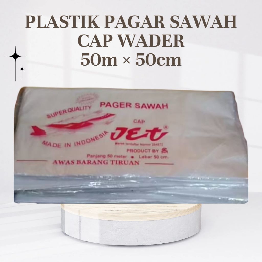 Plastik Pagar Sawah Cap Jet 50m x 50cm – Anti Hama & Serangga