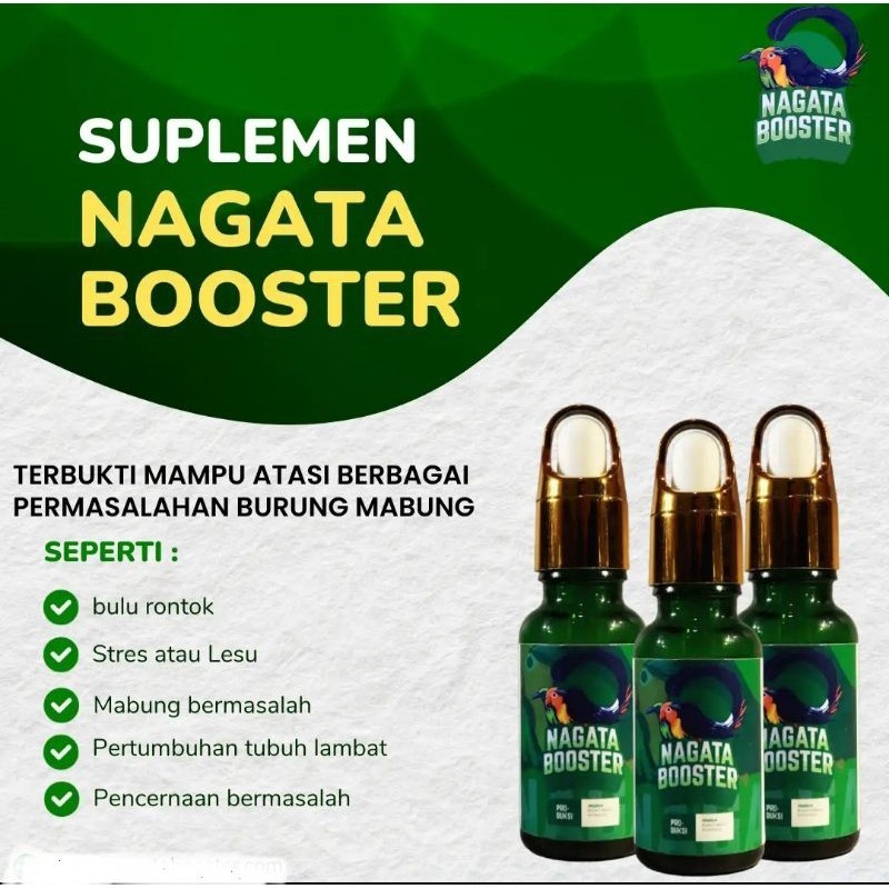 NAGATA BOOSTER Vitamin Burung Atasi Cabut Bulu dan Mabung Untuk Semua Jenis Burung Kicau / Nagata Bo