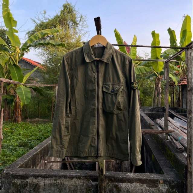 ovs overshirt stone island green olive original authentic not hoodie zipper zh softshell
