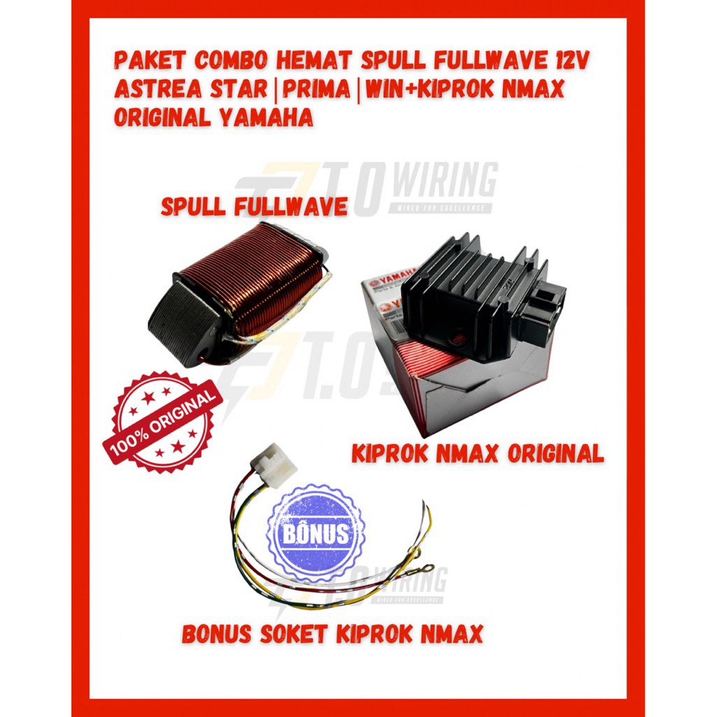 PAKET HEMAT SPULL HONDA WIN/ASTREA PRIMA/STAR+KIPROK NMAX ORIGINAL