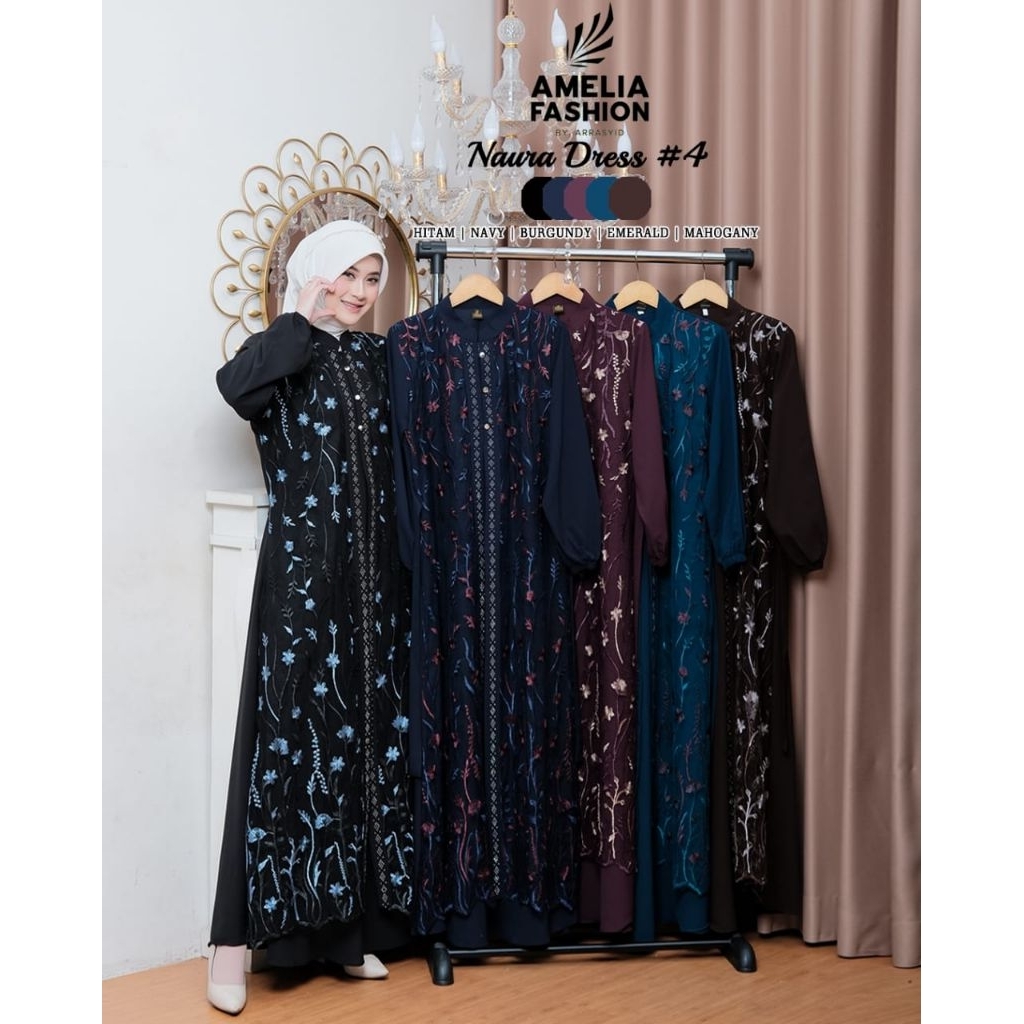 SAFANAH DRESS BRUKAT AMELIA/GAMIS NAURA/GAMIS RENATA/GAMIS EXLUSIVE ORY AMELIA FASHION
