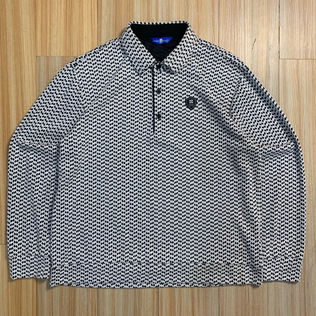 T-shirt kerah ARNALDO BASSINI Golf cakep bgt Model BOXY LIKE NEW (L)