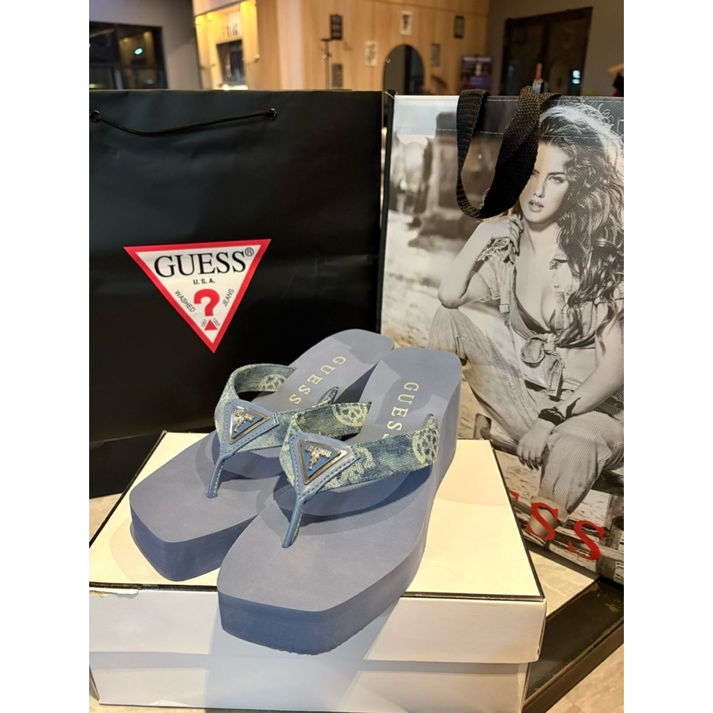 sandal sepatu wedges guess original counter